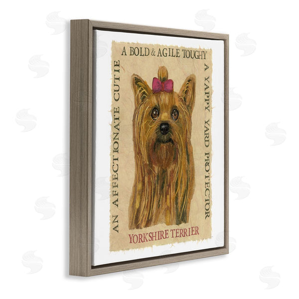 Stupell Industries Nancy Overton | Fun Yorkshire Terrier Phrases Wall Art
