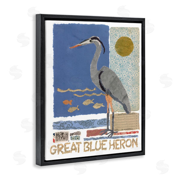 Stupell Industries Nancy Overton | Great Blue Heron Collage