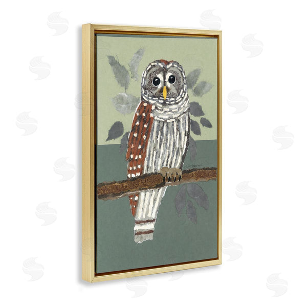 Stupell Industries Nancy Overton | Owl Perched Tree Branch