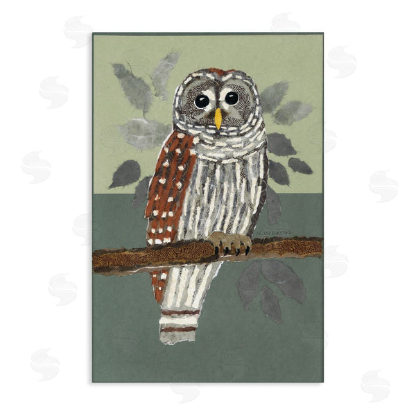 stupell industries Nancy Overton | Owl Perched Tree Branch