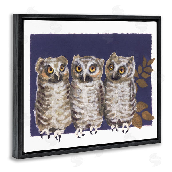 Stupell Industries Nancy Overton | Owl Trio And Leaves