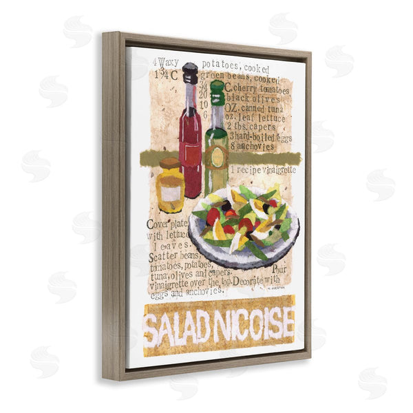 Stupell Industries Nancy Overton | Salad Nicoise Recipe Wall Art