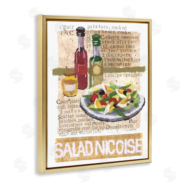 Stupell Industries Nancy Overton | Salad Nicoise Recipe Wall Art