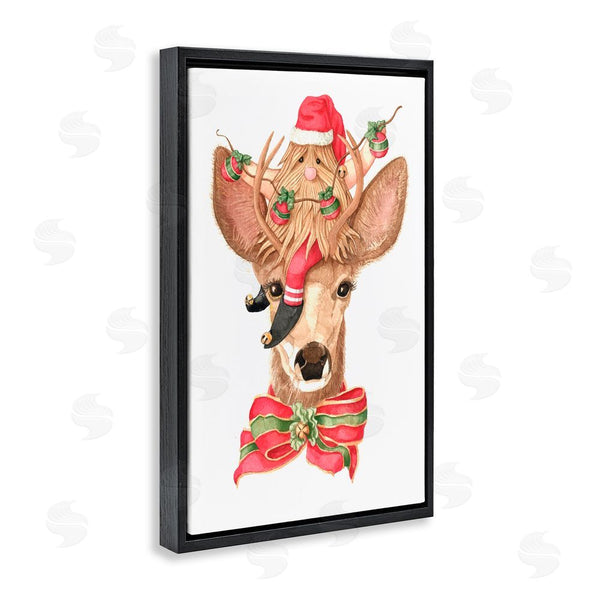 Stupell Industries Nancy Overton | Santa's Elf On Deer