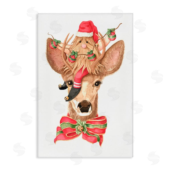 stupell industries Nancy Overton | Santa's Elf on Deer