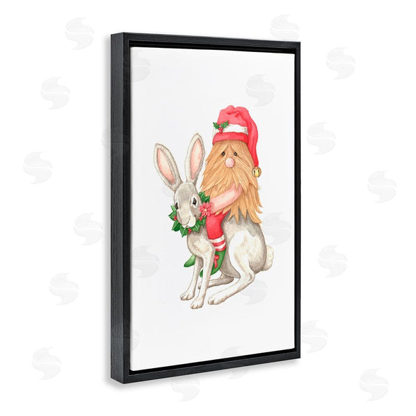Stupell Industries Nancy Overton | Santa's Elf Riding Rabbit