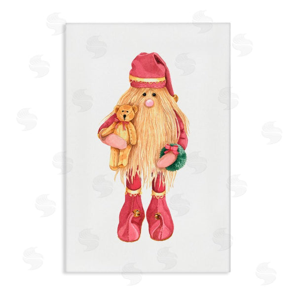 stupell industries Nancy Overton | Santa's Elf with Teddy Bear