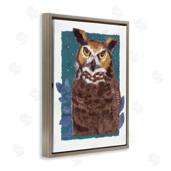 Stupell Industries Nancy Overton | Stern Owl Portrait