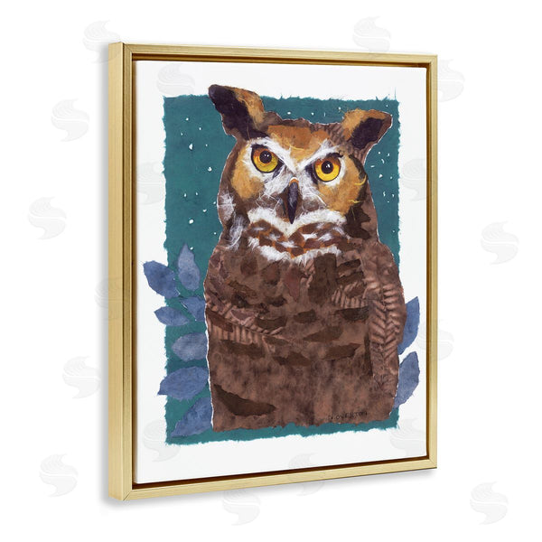 Stupell Industries Nancy Overton | Stern Owl Portrait