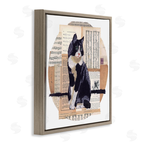 Stupell Industries Nancy Overton | Tuxedo Cat Collage