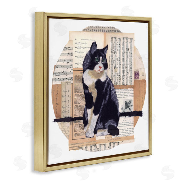 Stupell Industries Nancy Overton | Tuxedo Cat Collage