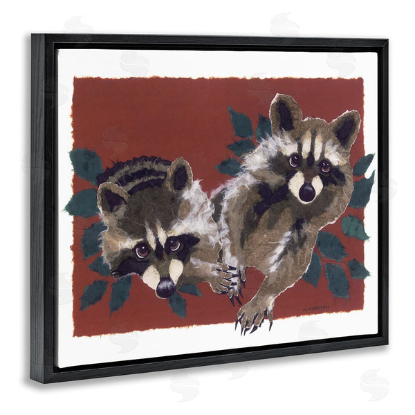 Stupell Industries Nancy Overton | Two Raccoons And Leaves