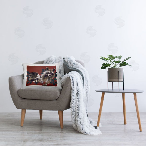 Stupell Industries Nancy Overton | Two Raccoons & Leaves