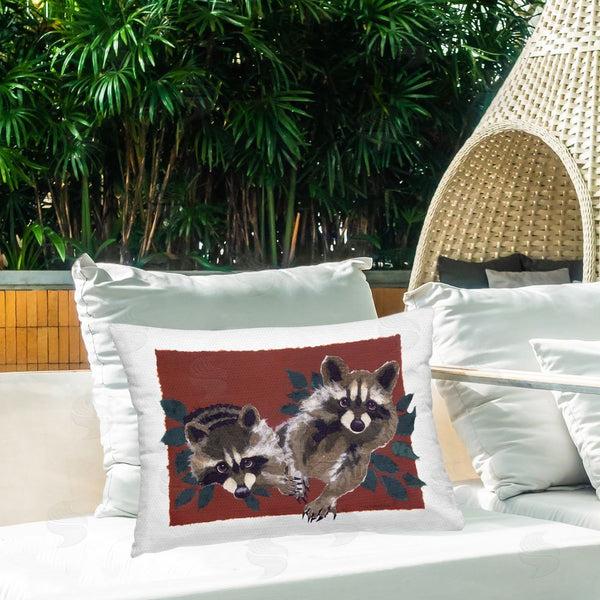 Stupell Industries Nancy Overton | Two Raccoons & Leaves