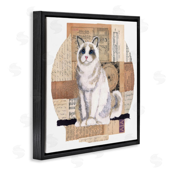 Stupell Industries Nancy Overton | Vintage Collage Cat