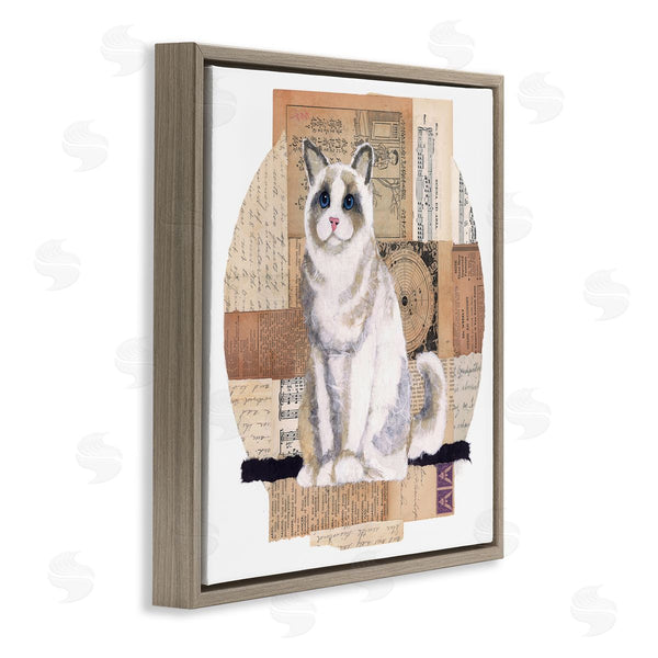 Stupell Industries Nancy Overton | Vintage Collage Cat