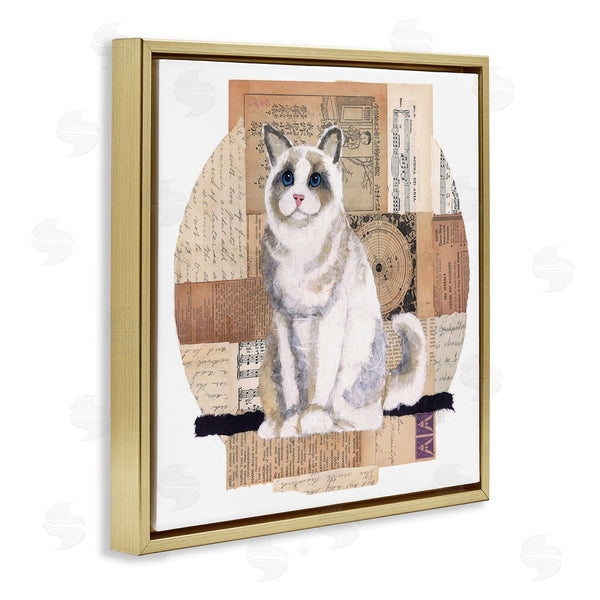 Stupell Industries Nancy Overton | Vintage Collage Cat