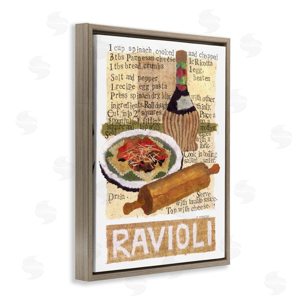 Stupell Industries Nancy Overton | Vintage Ravioli Recipe