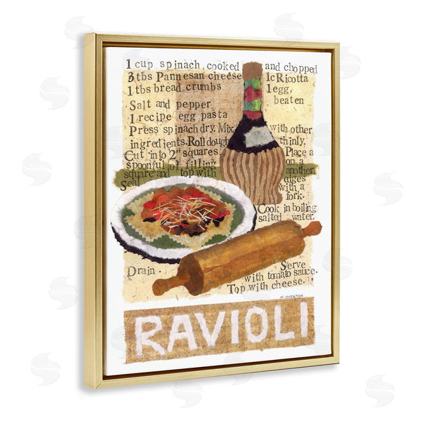 Stupell Industries Nancy Overton | Vintage Ravioli Recipe