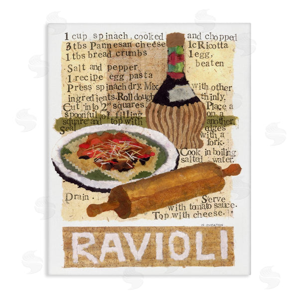 stupell industries Nancy Overton | Vintage Ravioli Recipe