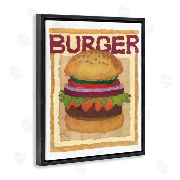 Stupell Industries Nancy Overton | Watercolor Style Burger