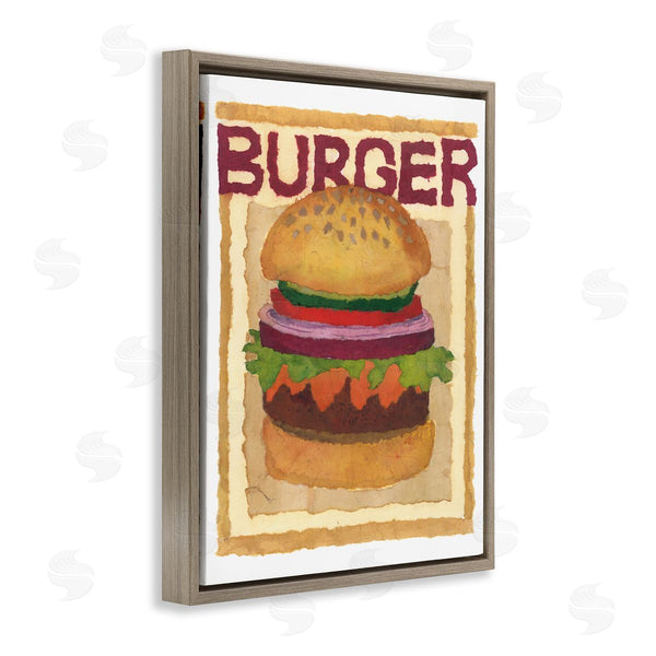 Stupell Industries Nancy Overton | Watercolor Style Burger
