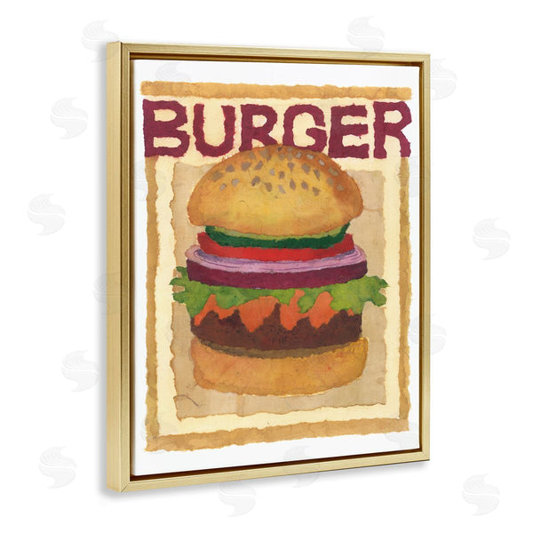 Stupell Industries Nancy Overton | Watercolor Style Burger