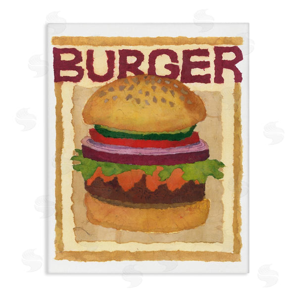 stupell industries Nancy Overton | Watercolor Style Burger