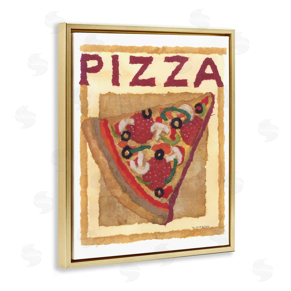 Stupell Industries Nancy Overton | Watercolor Style Pizza