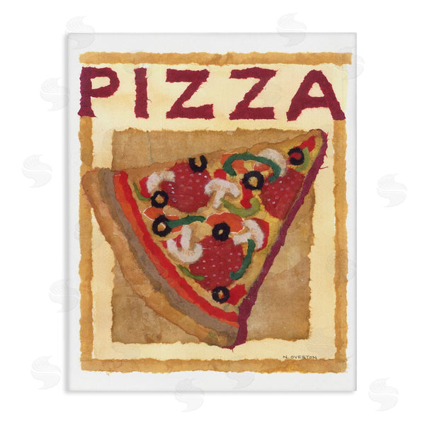 stupell industries Nancy Overton | Watercolor Style Pizza