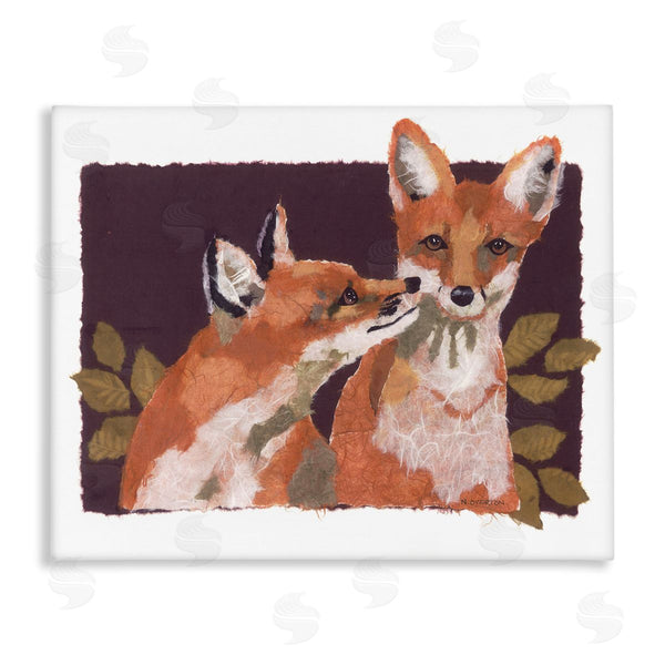 stupell industries Nancy Overton | Woodland Foxes and Leaves