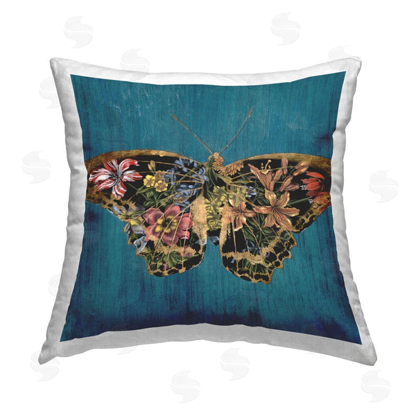 stupell industries Naomi McCavitt | Lily Pattern Butterfly Printed Throw Pillow