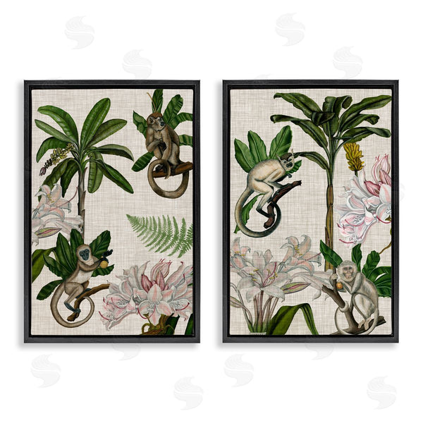Stupell Industries Naomi McCavitt | Tropical Trees & Monkeys