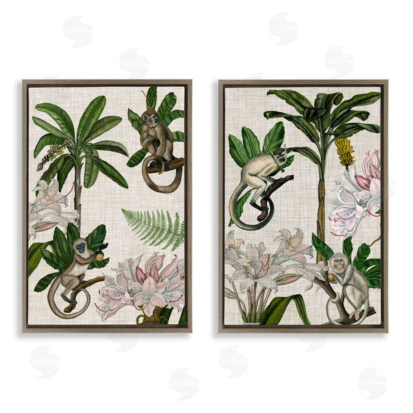 Stupell Industries Naomi McCavitt | Tropical Trees & Monkeys