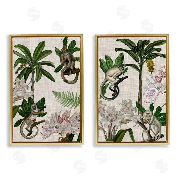 Stupell Industries Naomi McCavitt | Tropical Trees & Monkeys