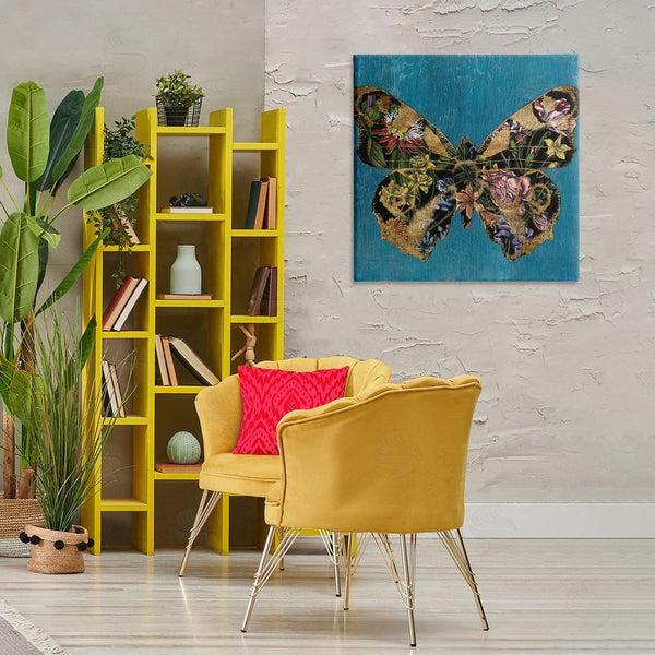 Stupell Industries Naomi McCavitt | Vivid Blue With Butterfly Wall Art