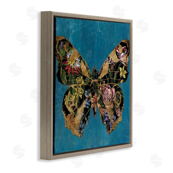 Stupell Industries Naomi McCavitt | Vivid Blue With Butterfly Wall Art