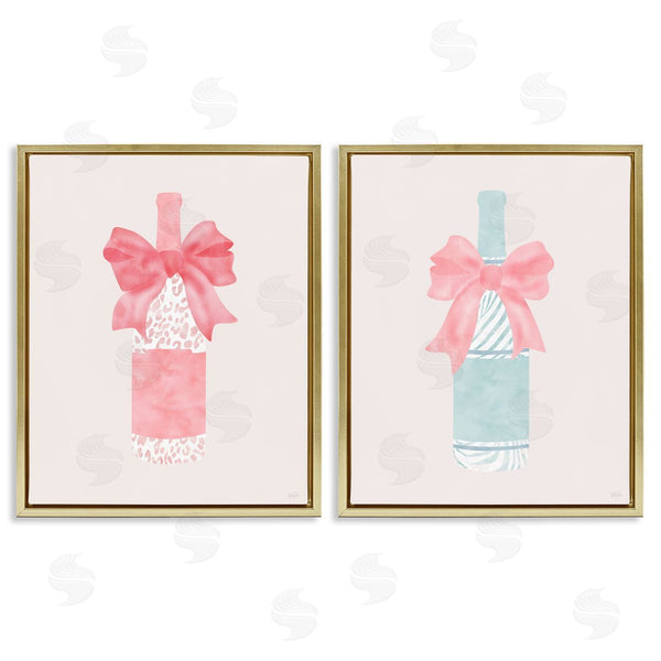 Stupell Industries Natalie Carpentieri | Animal Patterned Champagne Bottles