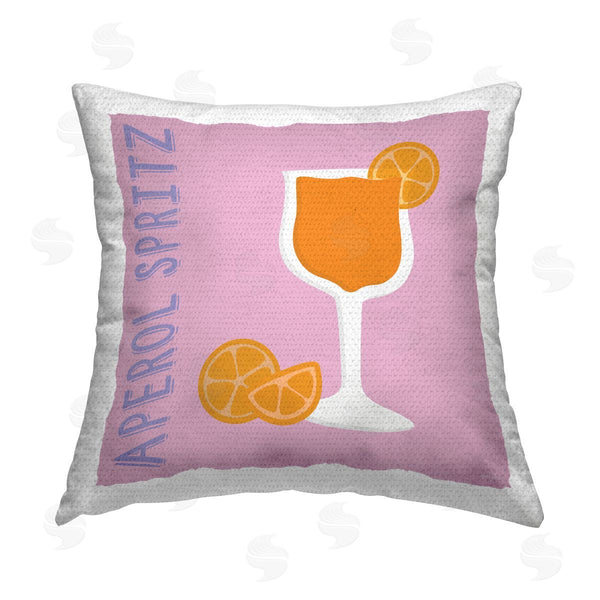 Stupell Industries Natalie Carpentieri | Aperol Spritz Cocktail Printed Throw Pillow