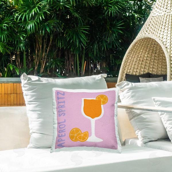 Stupell Industries Natalie Carpentieri | Aperol Spritz Cocktail Printed Throw Pillow