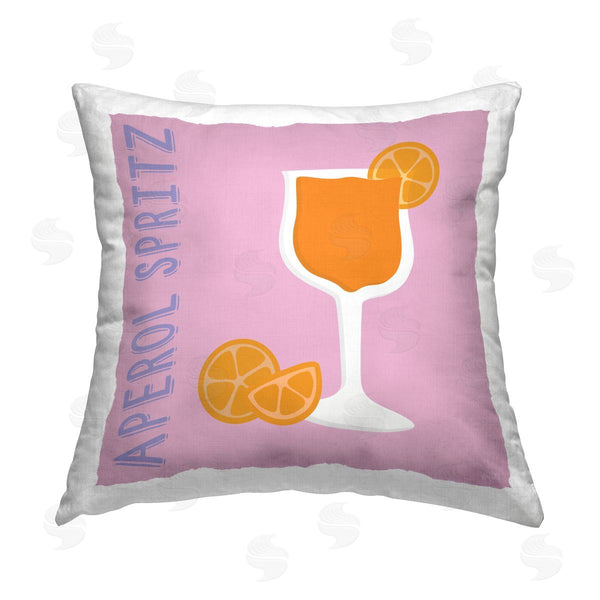 stupell industries Natalie Carpentieri | Aperol Spritz Cocktail Printed Throw Pillow