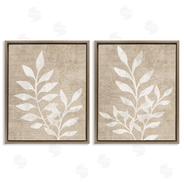 Stupell Industries Natalie Carpentieri | Boho Botanical Leaf Silhouette
