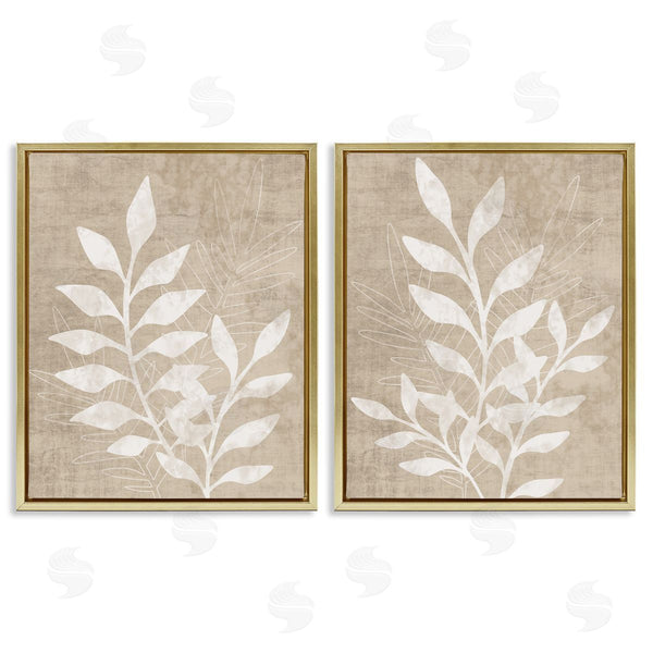 Stupell Industries Natalie Carpentieri | Boho Botanical Leaf Silhouette