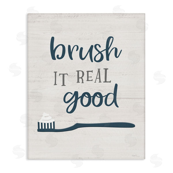 stupell industries Natalie Carpentieri | Brush It Real Good Phrase Dental Hygiene Humor Wall Art