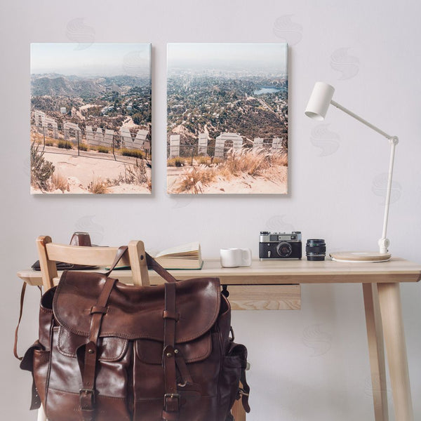 Stupell Industries Natalie Carpentieri | California Film Capital West Coast Hills Cityscape Wall Art