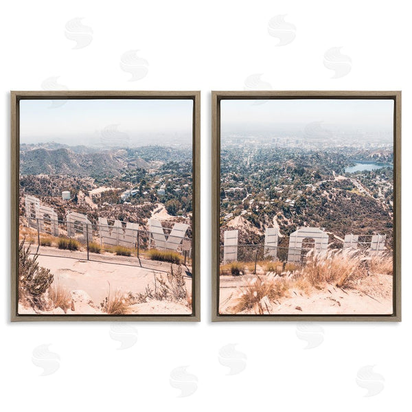Stupell Industries Natalie Carpentieri | California Film Capital West Coast Hills Cityscape Wall Art