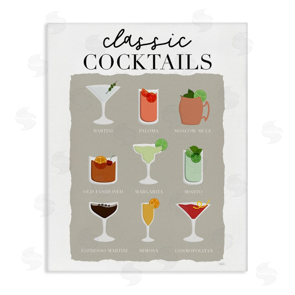 stupell industries Natalie Carpentieri | Classic Cocktails Chart
