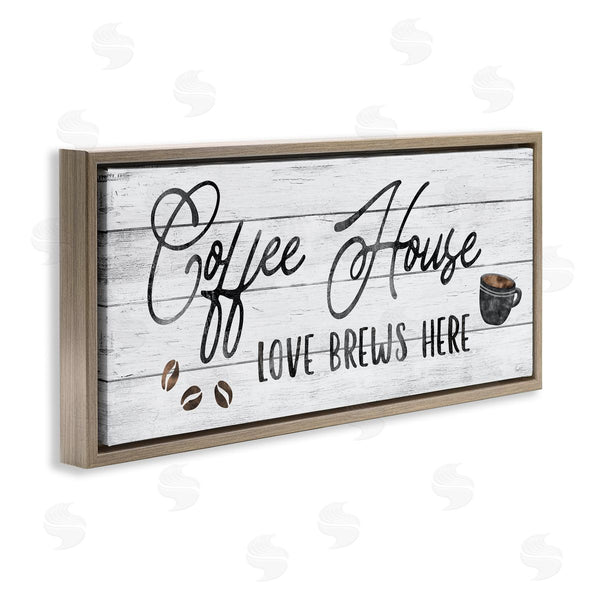 Stupell Industries Natalie Carpentieri | Coffee House Love Brews Here Wall Art