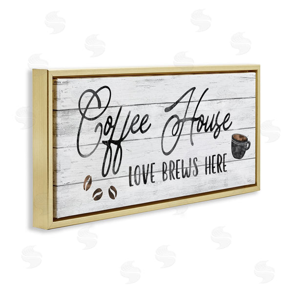 Stupell Industries Natalie Carpentieri | Coffee House Love Brews Here Wall Art