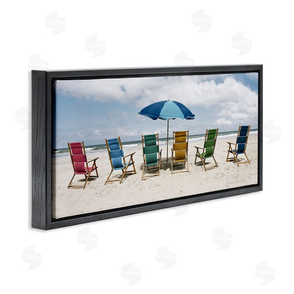 Stupell Industries Natalie Carpentieri | Colorful Beach Chairs Wall Art